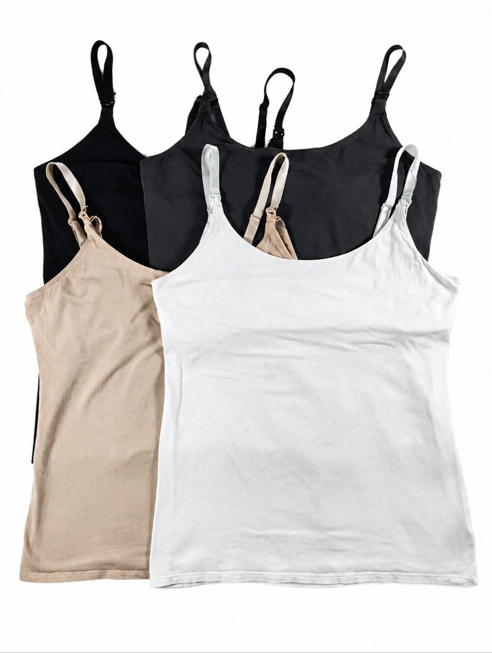 Old Navy Maternity Nursing Cami 4 Pack Size L Black White Nude